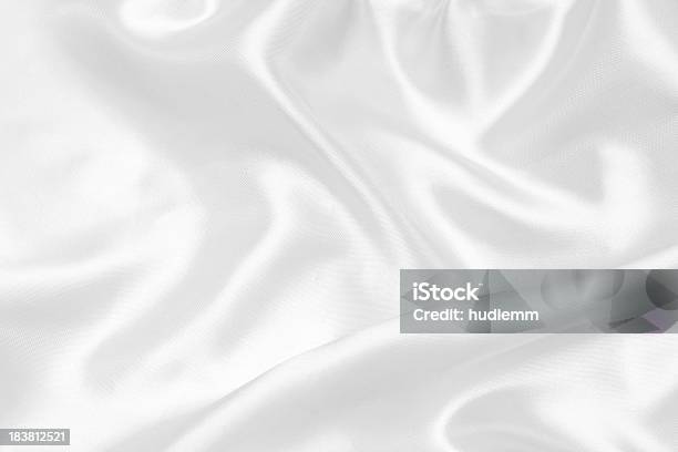 Silver Satin Background Textured Stock Photo - Download Image Now - Silk, White Color, Backgrounds