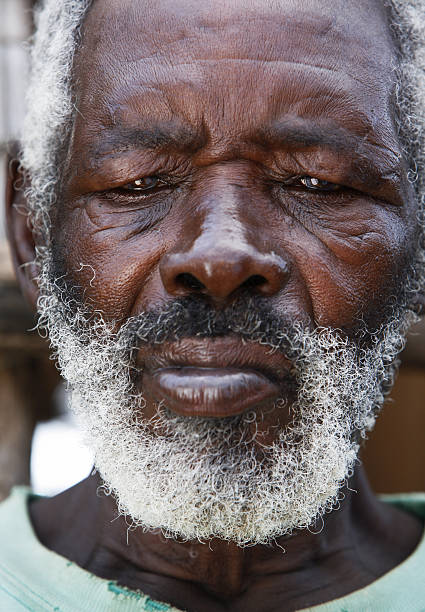 istock Serious old African man portrait 183812855