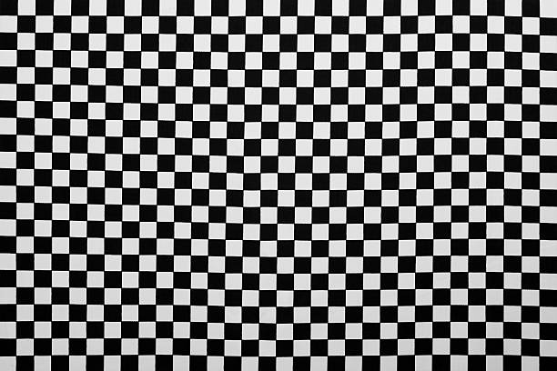 Photo Of Fabric As Black And White Plaid Background stock photo