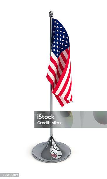 Desktopflagge Der Usa Stockfoto und mehr Bilder von Amerikanische Flagge - Amerikanische Flagge, Klein, Weißer Hintergrund