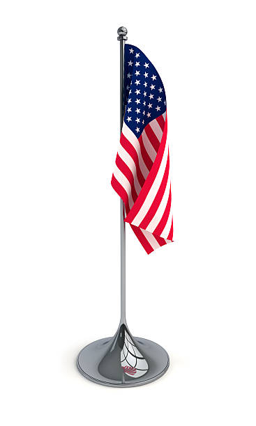 A desktop flag of the United States of America stock photo