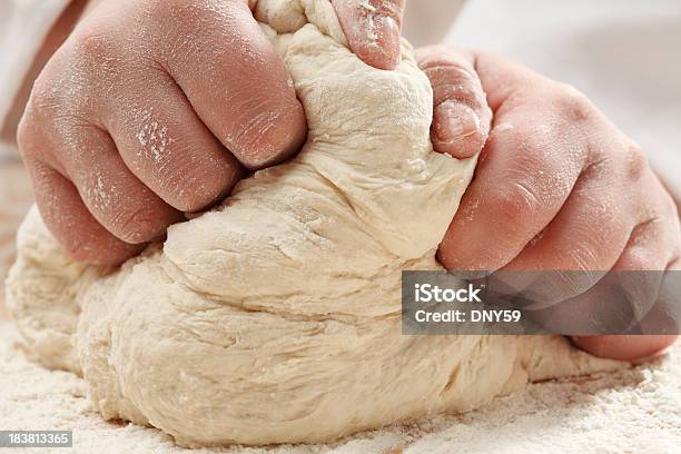 Kneading Dough Stock Photo - Download Image Now - Baker - Occupation, Baking, Baking Bread