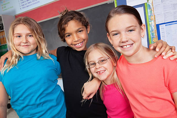 istock Young Children in Class With Arms Around Each Other 183813492
