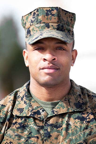 istock Handsome African American Marine 183813676