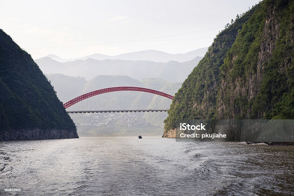 three gorges of China Bridge - Built Structure Stock Photo