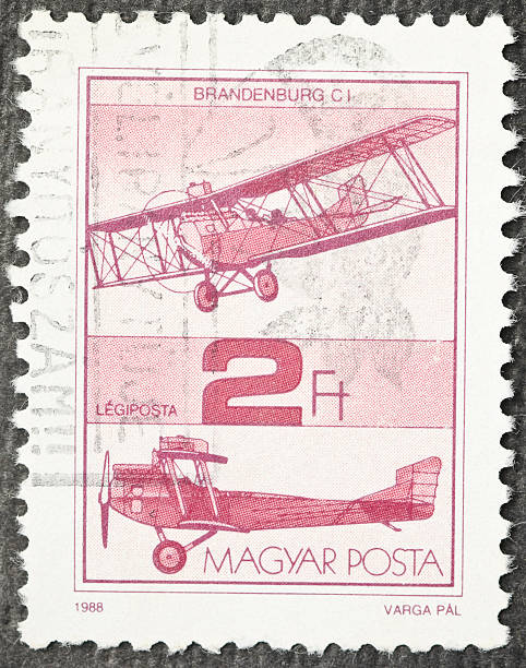 istock Hungary Old Airplane Postage Stamp 183813936