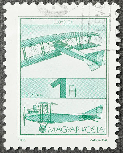 istock Hungary Old Airplane Postage Stamp 183813939