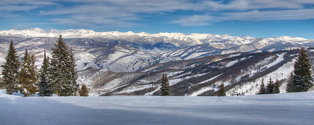 istock Ski runs on Beaver Creek Colorado  with Gore range background 183814090