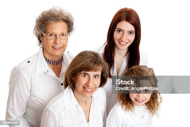 Família De Várias Gerações - Fotografias de stock e mais imagens de Família - Família, Fundo Branco, Adolescente