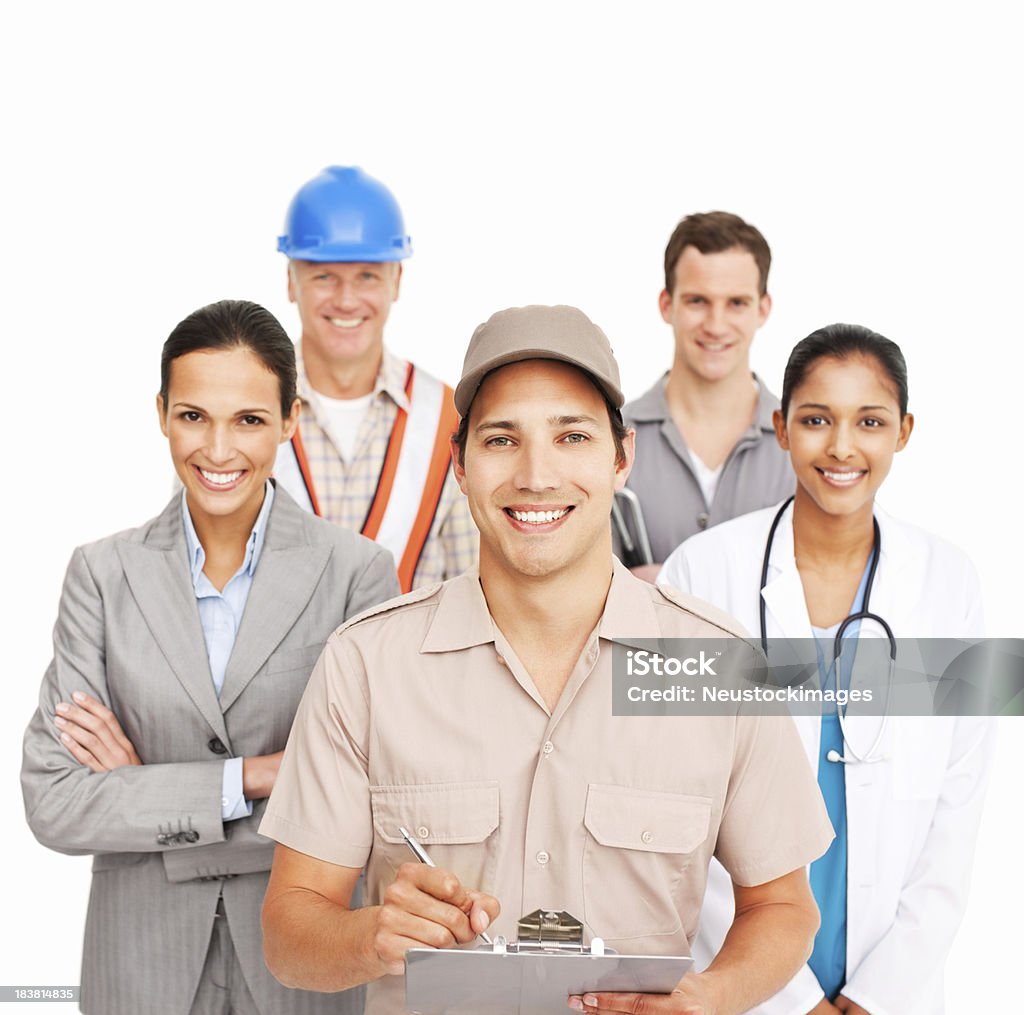 Sorridenti persone di Varie occupazioni - Foto stock royalty-free di Occupazioni varie