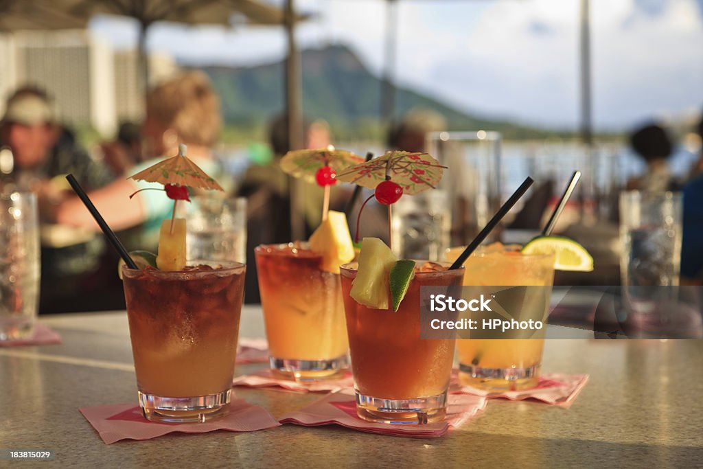 Vacation Mai Tai Royal Hawaiian Mai Tai Bar Cocktail Stock Photo