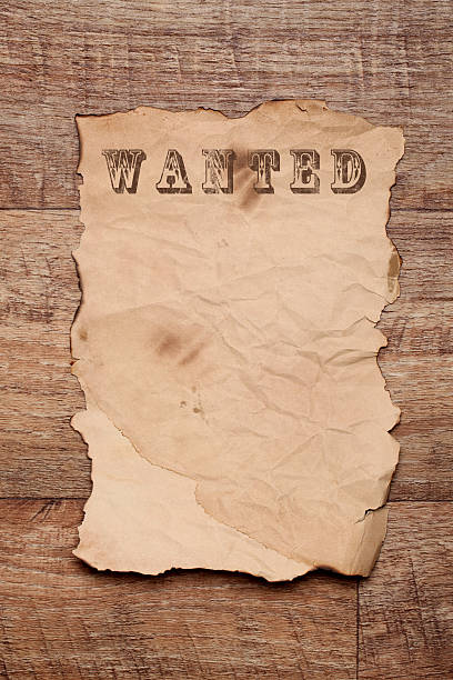 wanted poster-segnale inglese - wanted poster desire wild west sign foto e immagini stock