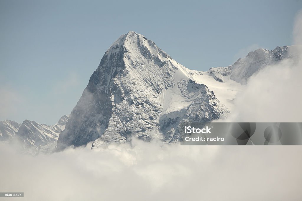 O Monte Eiger, face norte na sombra, Suíça - Royalty-free Monte Eiger Foto de stock