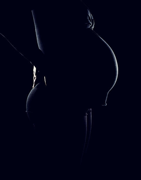 istock Pregnant Woman-Low Key 183815919
