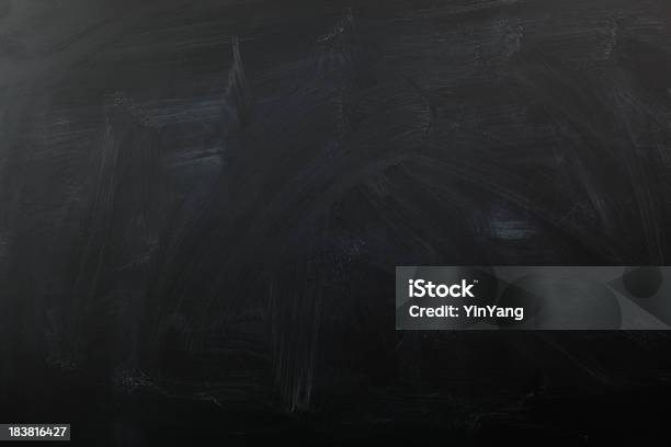 Chalk Blackboard A Black Color Blank Slate Education Background Texture Stock Photo - Download Image Now