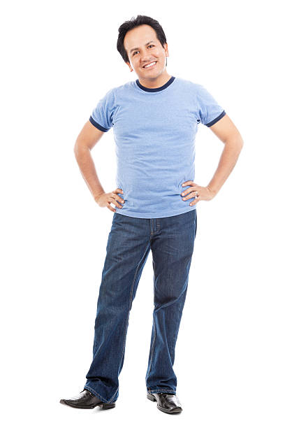 istock Happy Adult Man With Hands on Hips, White Background 183816815