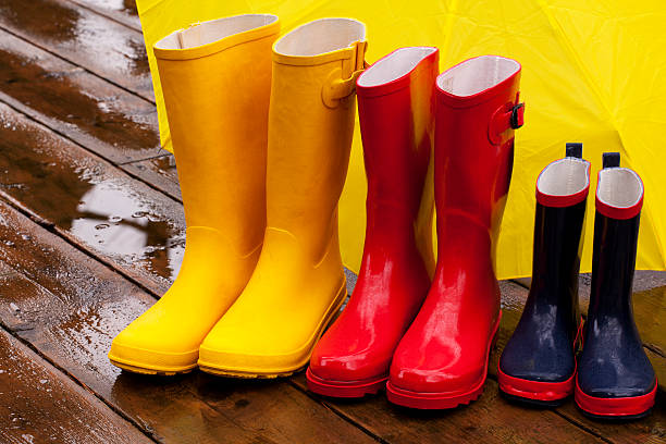 istock Rubber Boots and Yellow Umbrella 183816878