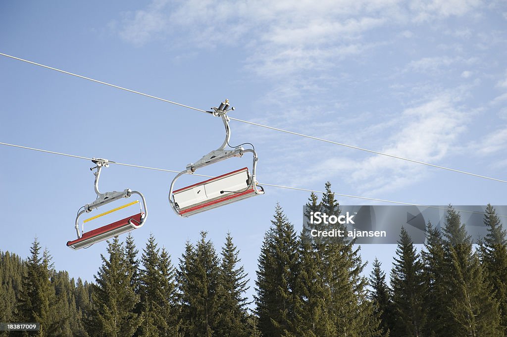 chairlift na Áustria - Royalty-free Admirar a Vista Foto de stock