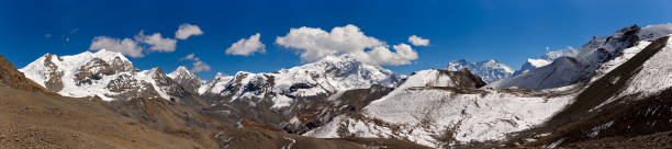 annapurna. lhotse. everest. nepal motywów. - cho oyu zdjęcia i obrazy z banku zdjęć