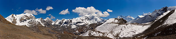 annapurna. montanha lhotse. everesteworld_continents.kgm. nepal motivos. - mt pumori imagens e fotografias de stock