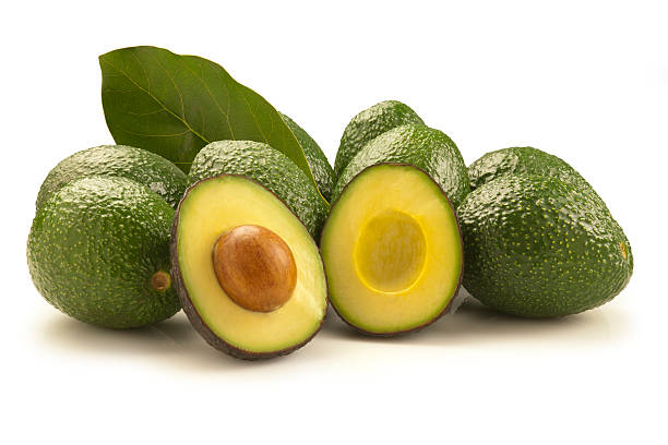 Hass Avocados Hass Avocados isolated on a white background. hass avocado stock pictures, royalty-free photos & images