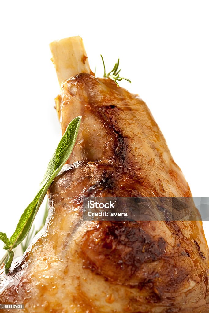 Lamb Shank macro Roasted lamb shank Animal Stock Photo