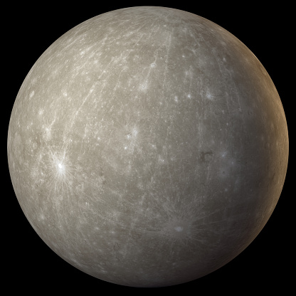 Close-up of the moon on a black background. Image of the moon with its real colors