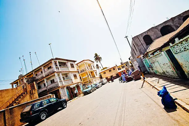 "west african town streets.Banjul, The Gambia.more west africa (benin, ghana, togo, gambia, senegal):"