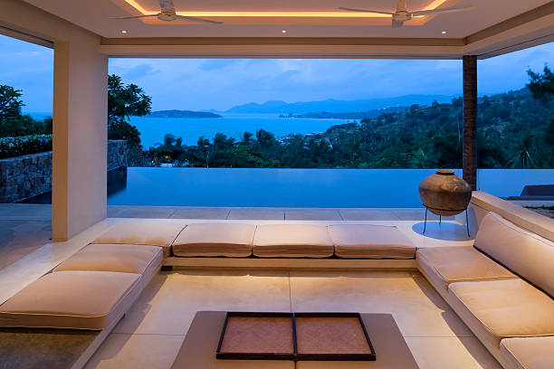 istock Island Villa Living Room 183818597