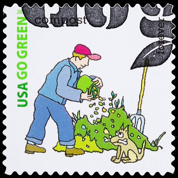 istock USA Go Green compost postage stamp 183818942