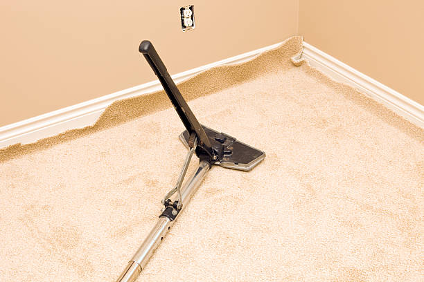 istock Power Carpet Stretcher on New Bedroom Floor 183819017