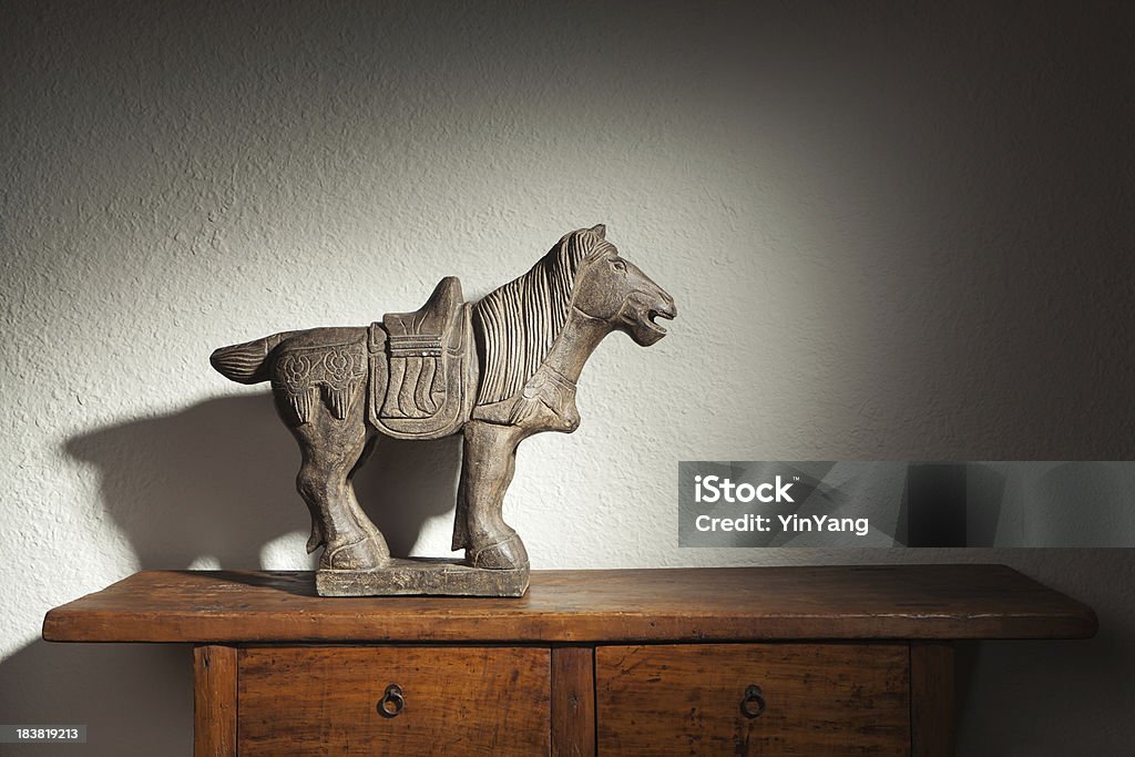 Display de la antigua dinastía Qing piedra chino Horse Hz - Foto de stock de Anticuado libre de derechos