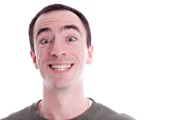 istock Man with a Goofy Happy Face 183819662