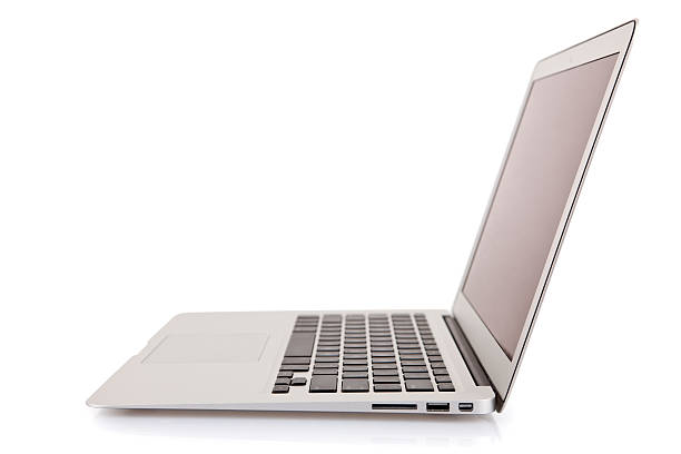 istock Modern slim laptop isolated on white 183819758