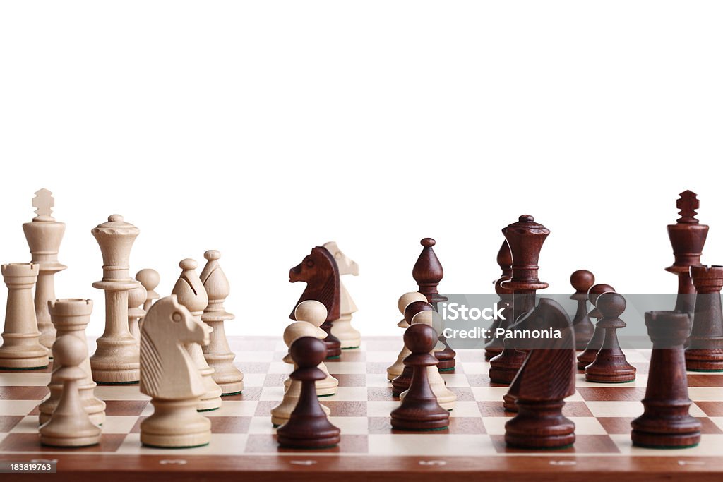 Complejo juego de ajedrez - Foto de stock de Tablero de ajedrez libre de derechos