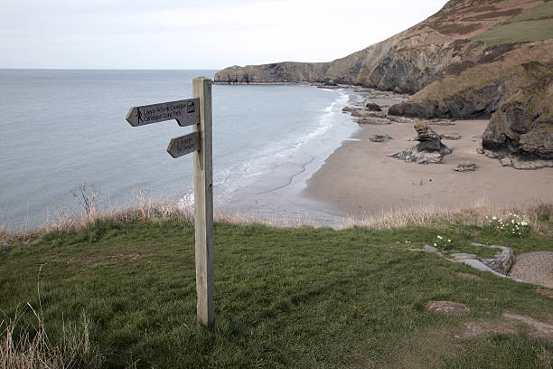 istock Signpost above secluded cove on the Cardiganshire Coast 183820213