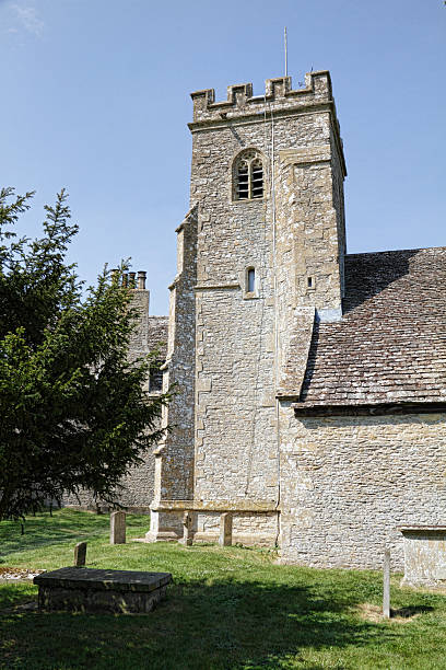 istock Bell tower Cotswold medieval church Holy Rood Shilton 183820474