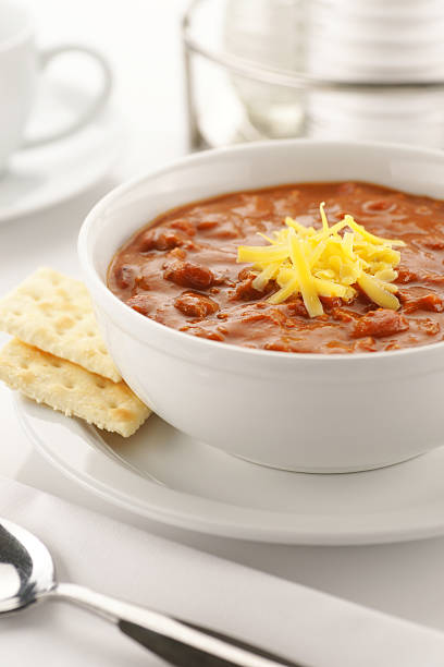 istock Bowl of Chili with Crackers 183820918