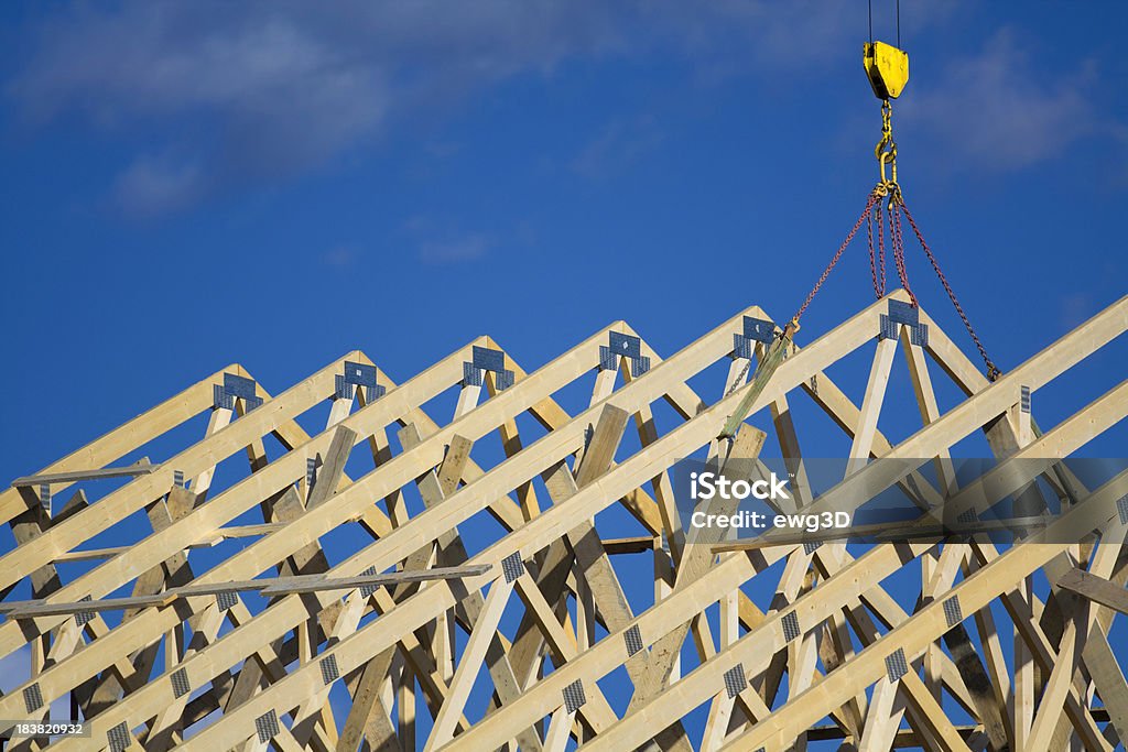 Telhado em construção - Foto de stock de Setor de construção royalty-free