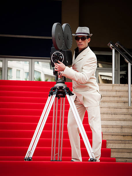 istock Retro styled Camera Man on the Red Carpet 183821111