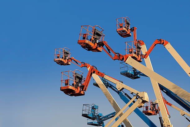 istock Group of Aerial Work Platforms or Lifts (XXXL) 183821212