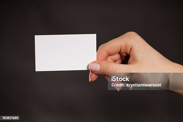 Cartão De Visita Em Branco - Fotografias de stock e mais imagens de Cor preta - Cor preta, Cartão de Negócios, Escuro