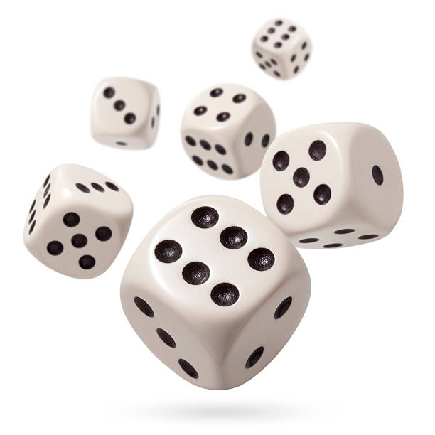 dices - dice cube number 6 luck ストックフォトと画像