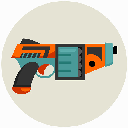 Nerf gun icon clipart isolated vector illustration