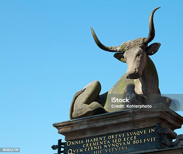 Ox Sculpture On The Meatbridge In Nuremberg Germany Stock Photo - Download Image Now