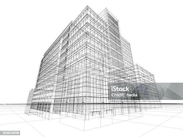 3d Architecture Abstract Stock Photo - Download Image Now - Abstract, Architecture, Black And White