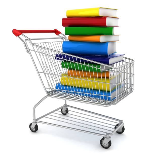 istock Books in Shopping Cart 183823365