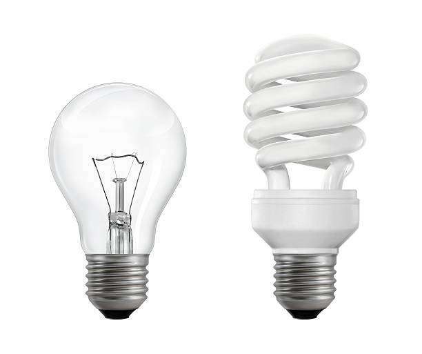 filament 및 형광 lightbulbs - fluorescent light light bulb lighting equipment lamp 뉴스 사진 이미지