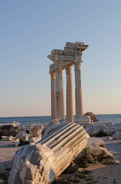 apollo temple in side turkey temple in turkey kourion stock pictures, royalty-free photos & images