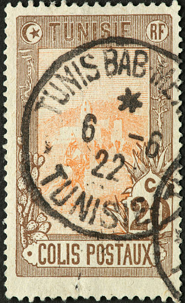 istock very old Tunisian postage stamp rider approaching city 183825336